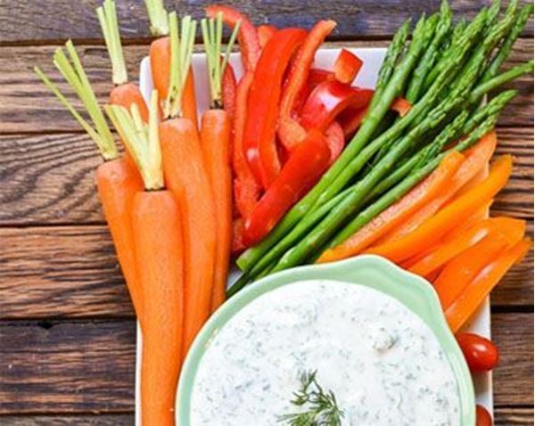 vegetables with dip